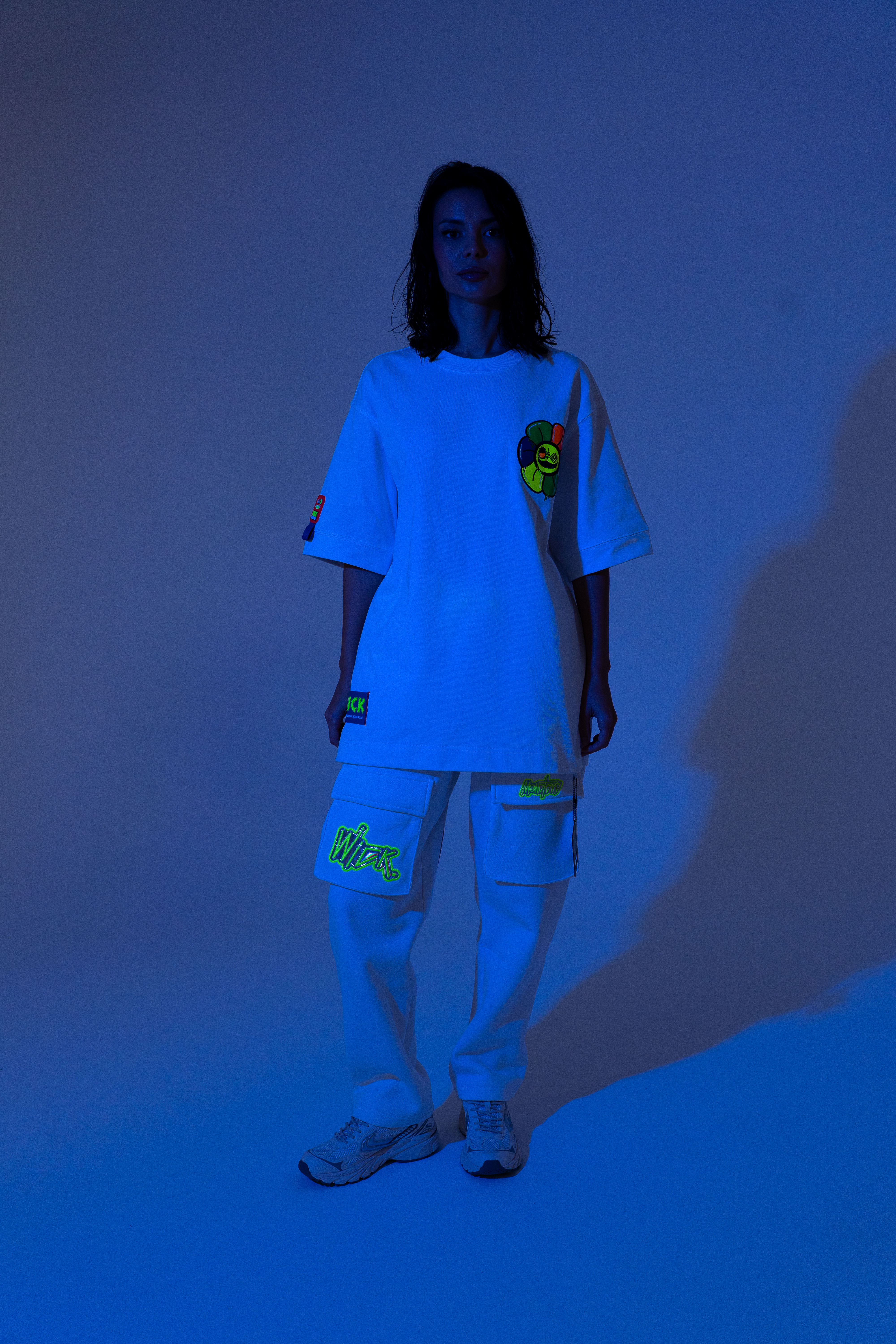 Neon ICE UV shoot — white set front