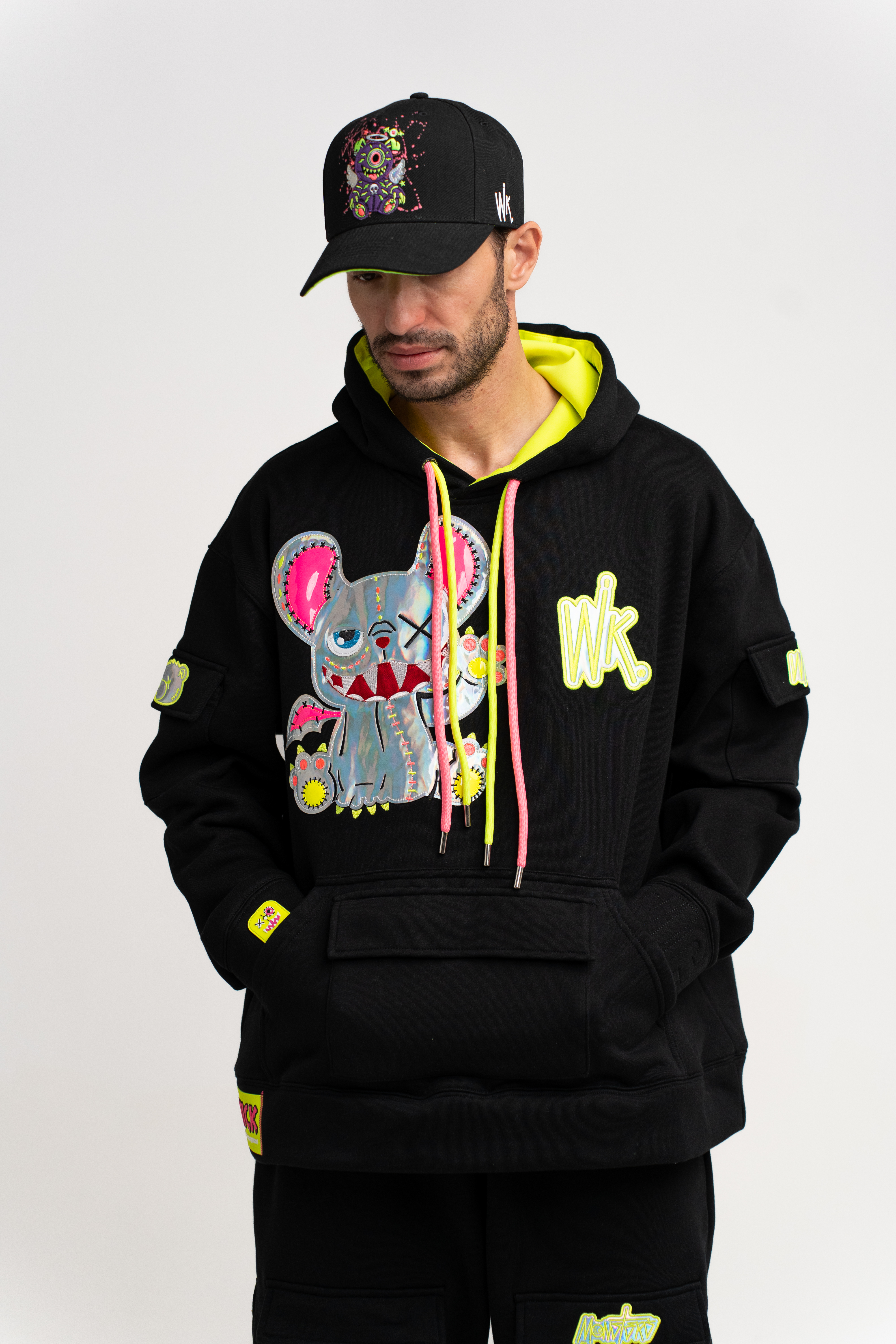 Neon ICE — Neon Royalty black hoodie